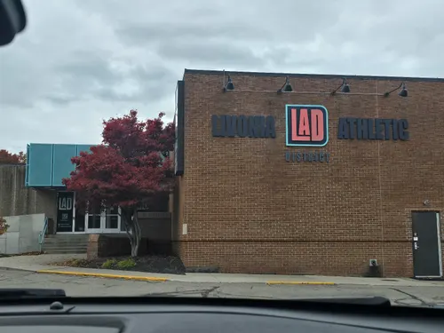 The Livonia Athletic District building entrance