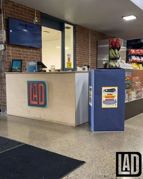 The LAD front desk and entrance